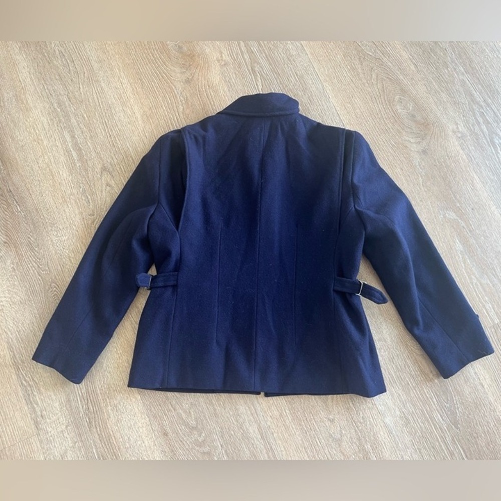 Vintage International Scene Wool Zip Jacket Navy‎ Blue Russia Women's Small - Picture 3 of 12